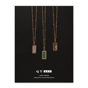 Pendant Necklaces Shell Malachite Pendants Stainless Steel Plated Gold For Women Designer Trendy Party Jewellery Accessories 2021 Trend