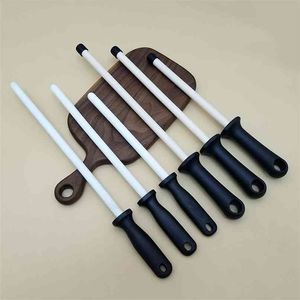 1pcs 6/ 8/ 10/ 12 sharpener ceramic rod ABS handle honing knife 210615