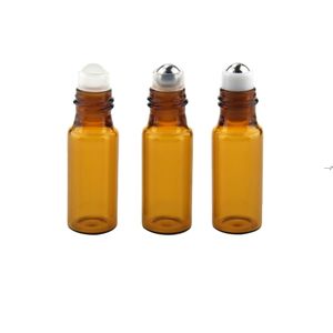 Newamber vidro vazio pingente amostra frasco de perfume com esferas de rolos de aço frascos de vidro pequena promoção frasco de óleo essencial RRB12716