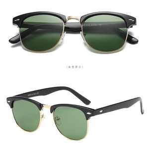 designer sunglasses brand men women Fashion trend half frame glass lens anti ultraviolet hot sales