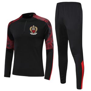 OGC Nice Kids Size 4Xs till 2xl Leisure Tracksuits Set Män utomhussportdräkter hemsatser Jackor Pant sportkläder kostym