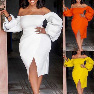 Casual Kleider 2021 Sommer Europäischen Amerikanischen Afrikanischen Stil Mode Sexy Solide Liebsten Abend Party Kleid Für Frauen