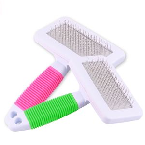 Pet Dog Cat Puppy Needle Combs Multipurpose Skönhetsverktyg Hår Shedding Borttagning Knotting Grooming Trimmer Fur Comb Borste Slicker Tool Non-Slip Handle Th0099