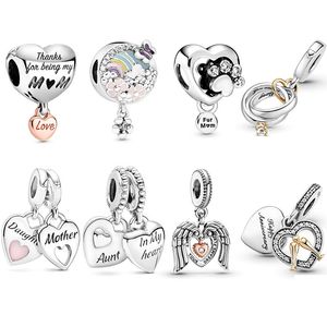 925 Sterling Silver Pendant Mouse Monster Castle Lion Series Charm Bead Fit Pandora Bracelet Necklace Women Jewelry gift