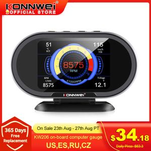 KONNWEI Diagnostic Tools KW206 OBD2 On-Board Computer Auto Car Digital Computer Display OBD 2 Scanner Fuel Consumption Water Temperature Gauge