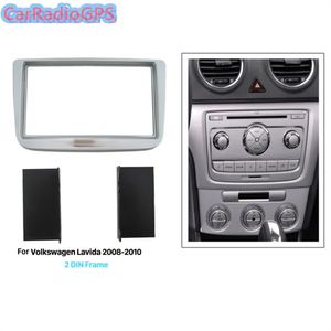 Silver Panel Fitting Kit Double Din Car Radio Fascia for 2009 Volkswagen Lavida Stereo Frame Dash CD Trim Installation