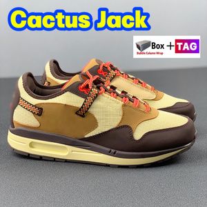 Fashion Designer 1 Cactus Jack Running shoes With box Baroque Brown Wheat Men Sport Sneakers Reflective Red speckled Laces Cushion women sports trainers on Sale