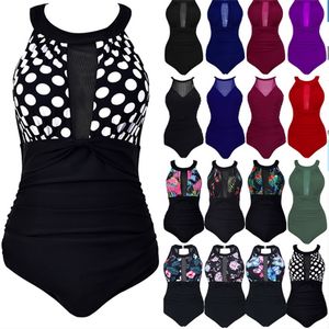 Czołg Serce Sexy Potos One-Pieces Garnitury Monokini Plus Size Stroje kąpielowe Kobiety One Piece Swimsuit Dziewczyny Badpak Swim Siatek Kąpiel Kobiety 1337 Z2