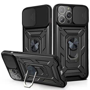 Ringhållare Bilmonterad Väska Fodral för iPhone 6 6S 7 8 Plus X XS XR 11 PRO MAX 12 MINI 13 Stötskyddad täckning