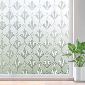 Fönsterklistermärkear Privacy Film Non Adhesive Frosted Glass Sun Blocking Sticker Självstatisk Cling Decor for Home Living Room