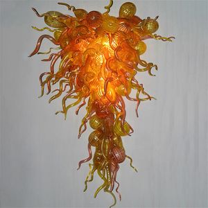 Art deco kreativ hängande lampor orange färg handblåst glas ljuskristall lampa för cafe butik hem Sovrum 60 * 120cm europeisk och amerikansk stil hängande ljus