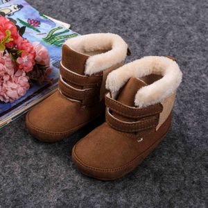 Baby Kid Girls Boys Boots with Non-slip Bottom Thick Warm Soft Sole Plush Lining Autumn Winter Warm Shoes for 0-12years G1023