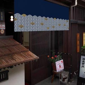Zasłona zasłona w stylu japońskim horyzontalnym sklepie kuchnia drzwi komercyjne Luksusowe złoto partycje Połowa wiszące