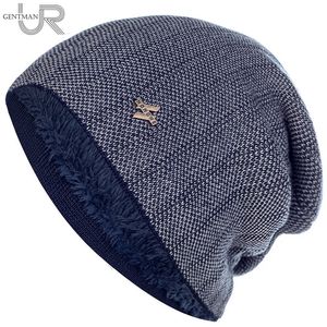 Unisex varm vinterhatt vertikal stripe stil skidböna mode vinter hattar för män kvinnor med päls kantad stickad hatt
