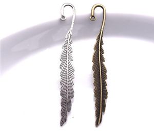 Silver/Bronze Tone Leaf Feather Charms Pendants Bookmark for DIY Necklace Earrings Jewelry Findings Making SN2457