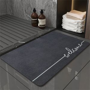 Chłonna kąpiel Dywan Szybka Suszarka Maty Anti-Slip Room Napa Skin Drzwi Wanna Strona Home Dywan Tapis 220301