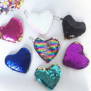 사랑 색깔 변화 장식 조각 핀 지갑 심장 - 모양의 휴대용 동전 지갑 크리 에이 티브 귀여운 동전 지갑 작은 미니 가방