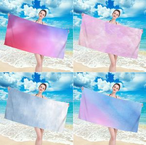 The latest 140X70CM printed beach towel, double gradient style, ultra-fine fiber, sun-proof and quick-drying, tassels feel soft, support custom LOGO