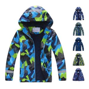 Jungen Jacken Doppeldeck Wasserdichte Winddichte Kinder Oberbekleidung Herbst Winter Sport Mode Kindermäntel 211011