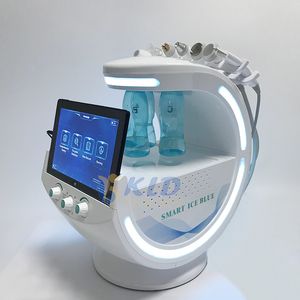 Analizzatore portatile 7 in 1 idratante viso intelligente blu ghiaccio per la pelle RF lifting viso spray per ossigeno pulizia profonda