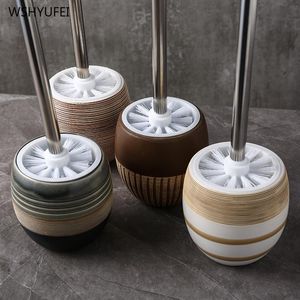 Toilet Brushes & Holders 1pcs Ceramic Brush Holder Set Clean Long Handle Free Punch Washing Bathroom Accessories Household Items