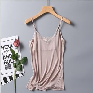 Women's Tanks & Camis Silk Vest Pure Women Lace V Neck Nightdress Health Home Pajama With Sex Black Spring And Summer 2021 The Insid