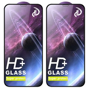 Displayschutzfolie für iPhone 15 Pro Max 14 Plus 13 Mini 12 11 XS XR X 8 7 SE HD gehärtetes Glas Super Protect Film Guard Explosion gebogen Premium Cover Shield