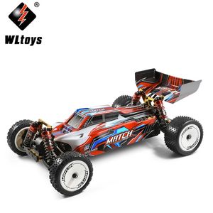 WLTOYS 104001 RC 자동차 45km / h 1:10 스케일 4WD 드라이브 오프로드 2.4G R 제어 원격 자동차 키즈 전기 RC 장난감 차량 211029