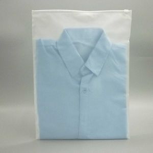 100X Zip lock Zipper Top sacchetti di plastica smerigliati per abbigliamento, t-shirt, gonna custodia per imballaggio al dettaglio stampa personalizzata Y0712