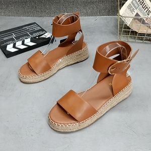 Beige Heeled Sandals Comfort Skor För Kvinnor Mjuka Träskor Wedge Buckle Med Open Toe Black Handgjorda Tjejer Plattform Tjock Medium Pee