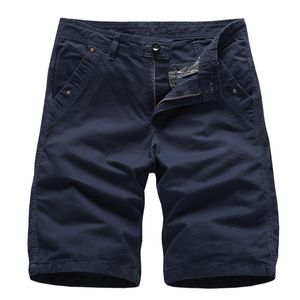 Summer 100% Cotton Mens Shorts High Quality Cargo Solid Jogger Casual Beach 210716
