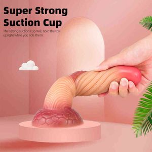 Nxy Dildos Anal Toys New Makeup Special Shiped Simulation Penis Sensual Super Girl Masturbation Liquid Silicone Adult Fun Products 0225