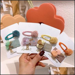 Hair Aessories Baby, Kids & Maternity Korea Style Simple Cute Girl Hairpin Yarn Ball Bright Wire Wafer Bb Clip For Childrens Fashion Set Dro