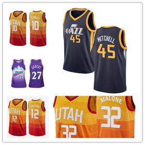 10 Conley Rudy 27 Gobert John 32 Malone 12 Stockton baskettröjor S-XXL