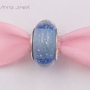 DIY Charm Bracelets Jewelry Pandora Murano Spacer para Pulsera Haciendo Bangle Cenicienta Azul Fluorescente Galle de vidrio para las Mujeres Hombres Regalos de cumpleaños Fiesta de boda