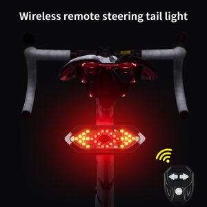 Bike Lights Smart Turn Signal Bicycle Taillight Intelligent USB Rechargeable Rear Light Remote Control LED Cycling Warning Lamp