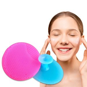 Mjuk ansiktsborste ansiktsexfolierande borste silikon rengöringsplatta tvätt ansikts ansiktsexfolierande borst spa hudskrubb rengöringsmedel s2