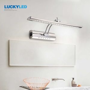 LUCKYLED Led Mirror Light With Switch 7W 9W 220V 110V Wall Mounted Wall Lamp Indoor Modern Bathroom Light Waterproof Stainless 210724