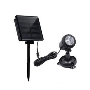 LED Underwater Spot Landscape Solar Lights IP68 Garden Fountain Pond Pool Lamp - Cool white light