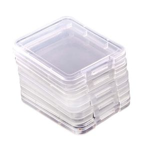 Karta pamięci Pole Storage Square Transparent Plastic Case Wykończenie Przypadki Ochrony Pojemnika Pudełka