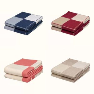 Letter h Cashmere Blanket Imitation Soft Wool Scarf Shawl Portable Warm Plaid Sofa Bed Fleece Knitted Towell Cape Pink s