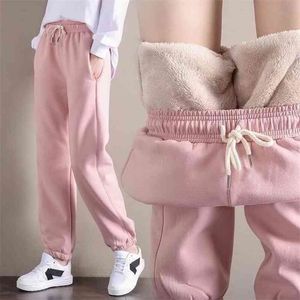 Winter Frauen Gym Jogginghose Workout Fleece Hose Feste Dicke Warme Weibliche Sport Hosen Laufen Pantalones Mujer 210925