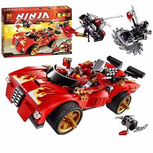 Bloki Lepining Duel Ninjagoed Duel Ninjutsu Wyścigowy Truck Toy Ninja Dzieci Zabawki Edukacyjne dla dzieci Budowanie Cegły