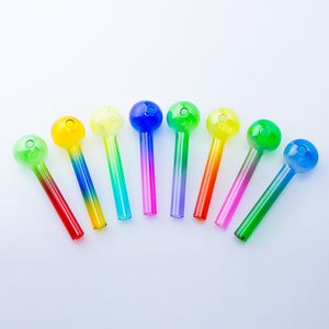 Paladin886 Y223 Smoking Pipe About 4 Inches 30mm OD Bowl Rainbow Color Oil Rig Glass Pipes Fit Your Palm