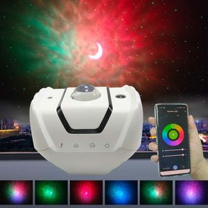 Smart Wifi Stary Sky Projector Light App Echo Google Assistant Control Night Atmosphere Lights Stöder Tuya Moon Star Cloud Lamp