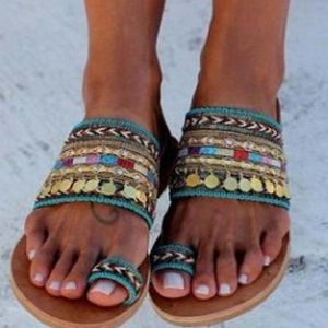 Женские сандалии ремесленные флип-фермы ручной работы Греческий стиль Flip Flop Woman Sandals Streetwear мода обувь женщин Chaussures Femme C0410