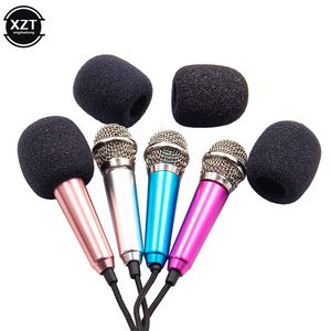 Taşınabilir 3.5mm Stereo Stüdyo MikrofonektV Karaoke Mini Mikrofon Akıllı Telefon Dizüstü PC Masaüstü El Ses Için