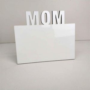 Sublimation blank white photo frame Father's Mother's Day Gifts thermal transfer photos plate Heat Printing album ad boards birthday party gifts decoration G41F8YS