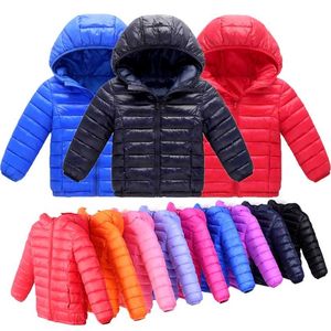子供のアウターコート男の子の女の子寒い冬の暖かいジャケットフード付きコート子供綿の詰まった服の男の子ダウン211022