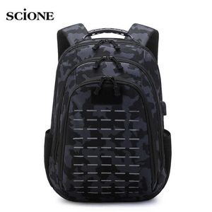 Tactical Backpack Laser Cutting Outdoor Military Camping Bag Assault Molle Sports Bag Hiking Trekking Hunting Climbing Bag X433A Q0721